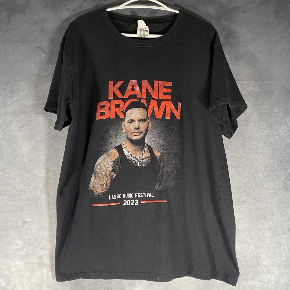 Kane Brown Graphic Black T-shirt 2023 Lasso Music Festival XL Short Sleeve